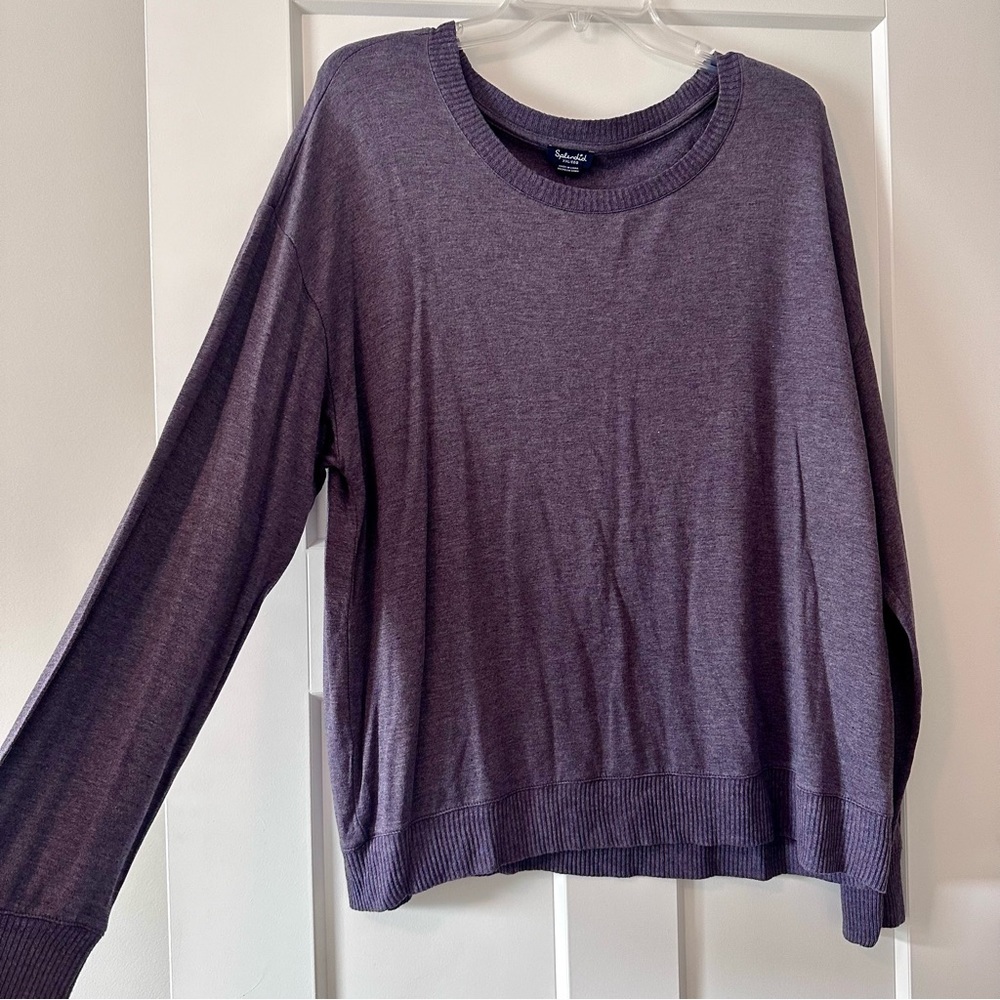 Splendid Purple Gray Lightweight Knit Sweater XXL